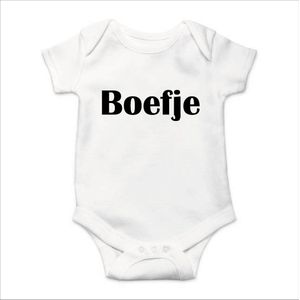 Soft Touch Rompertje met tekst - Boefje | Baby rompertje met leuke tekst | | kraamcadeau | 0 tot 3 maanden | GRATIS verzending