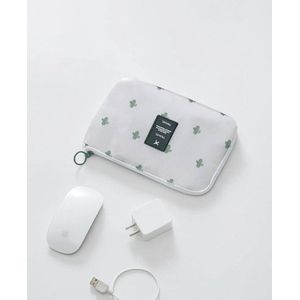 Reistas - Travel bag - Kabel Organizer - Telefoon Organizer - Reis Organizer - Elektronica tas - Accessoires - Wit - Cactus