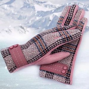 Dames handschoenen | Winterhandschoenen | Winddicht | Zwart | Roze