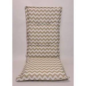 Madison tuinstoelkussen hoge rug 50 x 123 Chevron Taupe