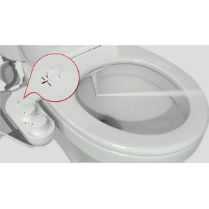 Bidet Handdouche Toilet Sproeier Shattaf Sprayer WC Papier Besparend Enkel Spray Koud Water - Badkamer - WARM en Koud water enkel mondstuk - Badkamer Accessoires - PolkaHome®