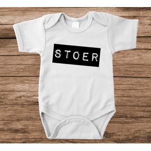 Soft Touch Rompertje met tekst - stoer | Baby rompertje met leuke tekst | | kraamcadeau | 0 tot 3 maanden | GRATIS verzending