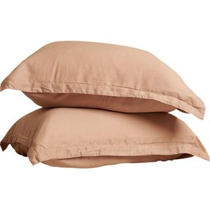Coco & Cici TENCEL - Twill Kussensloop Peach 50x70 zonder volant