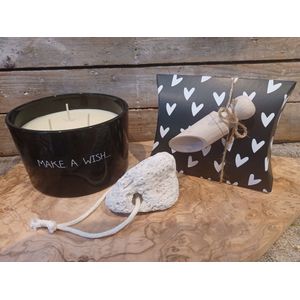 Sojakaars-My Flame-Make a wish-Wens-Hoopvol-Grote Droom-Cashmere-Drie lonten-Giftset-Cadeauset-Puimsteen-Koord-Voeten-Badzout-Houten-Doseerschepje-Kerstcadeau-Kerst-Sinterklaas-Moederdag-Eid Mubarak-Suikerfeest-Islamitisch-Feest