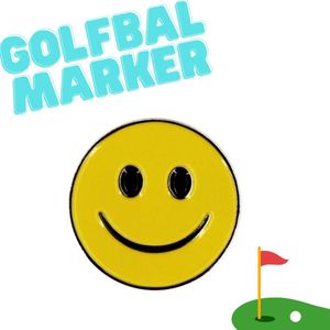 Golfbal marker - Smiley golfbalmarker - Putten & Putterslijn - Ball marker - Greenmarker - Bal markeren - Marker Golfbal - Golfbalmarker - Golfballen - Golfaccesoires - Golftrainingsmaterialen