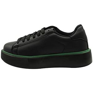 Bonateks DEFRB100254 Sneakers voor dames, zwart, 38 EU, zwart, 38 EU Smal