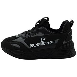 Bonateks Heren DEFRB100344 Sneakers, zwart, 42 EU, zwart, 42 EU smal