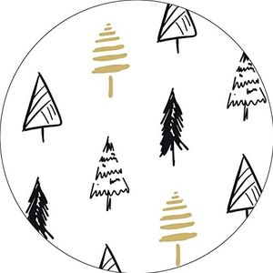 Bonateks, Ronde muismat, digitale print, antislip onderkant, voor kantoor en thuis, diameter 22 cm