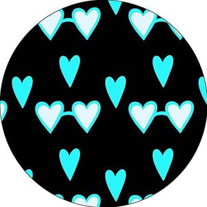 Bonateks, Muismat rond digitaal bedrukt met antislip onderkant voor kantoor en thuis, diameter 22 cm