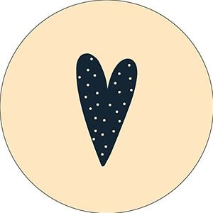 Bonateks, Tapis de souris rond imprimé numérique avec fond antidérapant pour bureau et maison - Diamètre : 22 cm