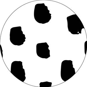 Bonateks, Ronde muismat, digitale print, antislip onderkant, voor kantoor en thuis, diameter 22 cm