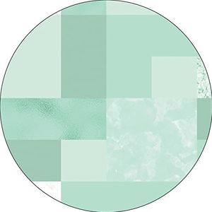 Bonateks, Muismat met digitale print, ronde muismat met antislip onderkant, voor kantoor en thuis, diameter 22 cm