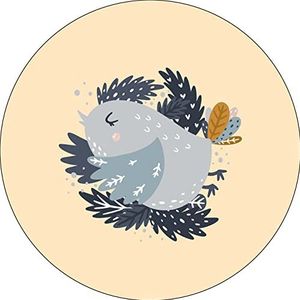 Bonateks, Tapis de souris rond imprimé numérique avec fond antidérapant pour bureau et maison - Diamètre : 22 cm