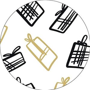 Bonateks, Tapis de souris rond imprimé numérique avec fond antidérapant pour bureau et maison - Diamètre : 22 cm