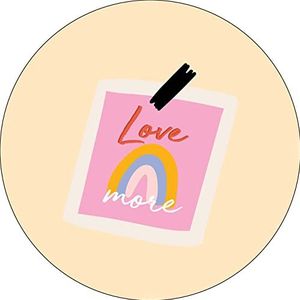 Bonateks, Ronde muismat, digitale print, antislip onderkant, voor kantoor en thuis, diameter 22 cm