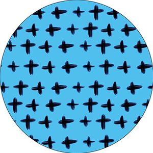Bonateks, Tapis de souris rond imprimé numérique avec fond antidérapant pour bureau et maison - Diamètre : 22 cm