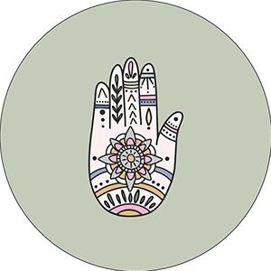 Bonateks, Ronde muismat, digitale print, antislip onderkant, voor kantoor en thuis, diameter 22 cm