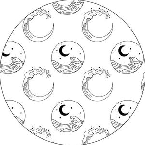 Bonateks, Ronde muismat, digitale print, antislip onderkant, voor kantoor en thuis, diameter 22 cm