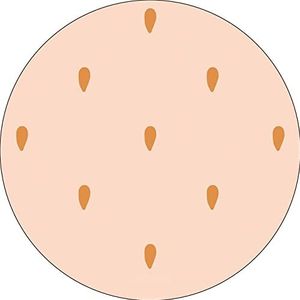 Bonateks, Muismat rond digitaal bedrukt met antislip onderkant voor kantoor en thuis, diameter 22 cm