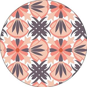 Bonateks, Ronde muismat, digitale print, antislip onderkant, voor kantoor en thuis, diameter 22 cm