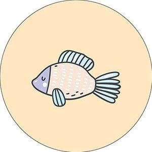 Bonateks, Ronde muismat, digitale print, antislip onderkant, voor kantoor en thuis, diameter 22 cm