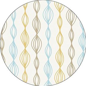 Bonateks, Tapis de souris rond imprimé numérique avec fond antidérapant pour bureau et maison - Diamètre : 22 cm