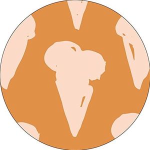 Bonateks, Tapis de souris rond imprimé numérique avec fond antidérapant pour bureau et maison - Diamètre : 22 cm
