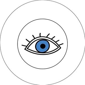 Bonateks, Ronde muismat, digitale print, antislip onderkant, voor kantoor en thuis, diameter 22 cm