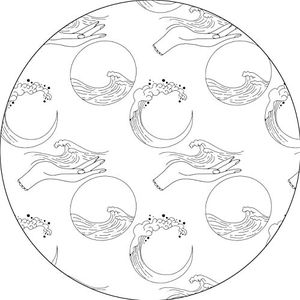 Bonateks, Ronde muismat, digitale print, antislip onderkant, voor kantoor en thuis, diameter 22 cm