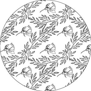 Bonateks, Muismat rond digitaal bedrukt met antislip onderkant voor kantoor en thuis, diameter 22 cm