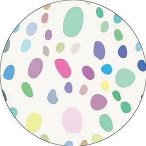 Bonateks, Muismat rond digitaal bedrukt met antislip onderkant voor kantoor en thuis, diameter 22 cm