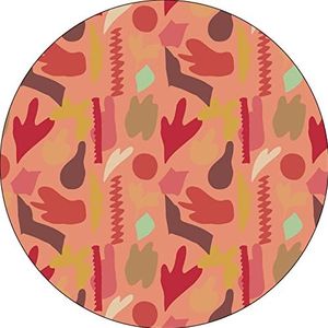 Bonateks, Muismat rond digitaal bedrukt met antislip onderkant voor kantoor en thuis, diameter 22 cm