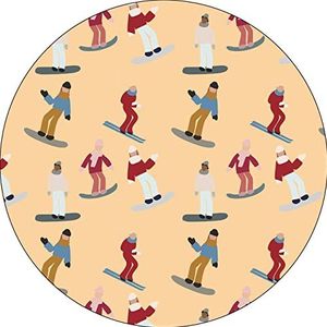 Bonateks, Runden Digital Bedruckt Mauspad, rutschfeste Unterseite, für Büro und Zuhause, Durchmesser: 22 cm