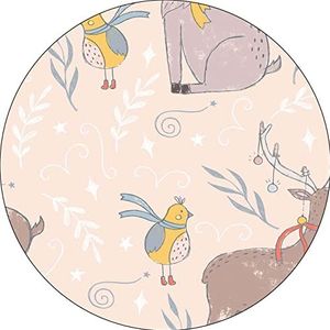 Bonateks, Tapis de souris rond imprimé numérique avec fond antidérapant pour bureau et maison - Diamètre : 22 cm