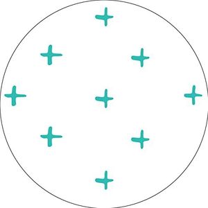 Bonateks, Ronde muismat, digitale print, antislip onderkant, voor kantoor en thuis, diameter 22 cm