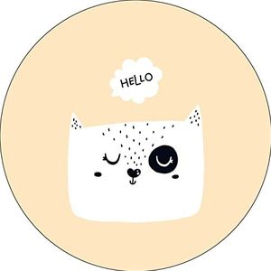 Bonateks, Ronde digitaal bedrukte muismat, antislip onderkant, voor kantoor en thuis, diameter: 22 cm