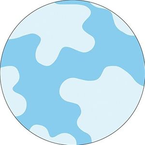 Bonateks, Tapis de souris rond imprimé numérique avec fond antidérapant pour bureau et maison - Diamètre : 22 cm