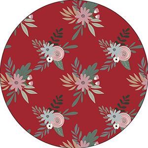Bonateks, Tapis de souris rond imprimé numérique avec fond antidérapant pour bureau et maison - Diamètre : 22 cm