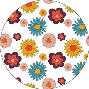 Bonateks, Ronde muismat, digitale print, antislip onderkant, voor kantoor en thuis, diameter 22 cm