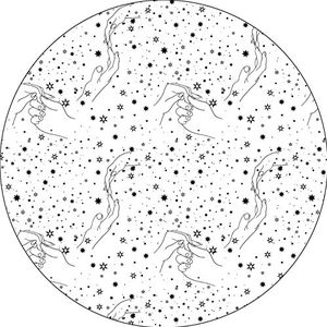 Bonateks, Tapis de souris rond imprimé numérique avec fond antidérapant pour bureau et maison - Diamètre : 22 cm