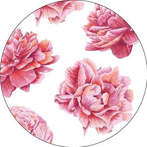 Bonateks, Muismat rond digitaal bedrukt met antislip onderkant voor kantoor en thuis, diameter 22 cm