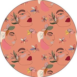 Bonateks, Ronde muismat, digitale print, antislip onderkant, voor kantoor en thuis, diameter 22 cm
