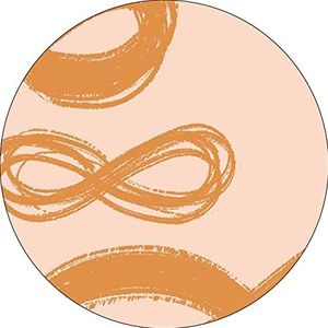 Bonateks, Ronde muismat, digitale print, antislip onderkant, voor kantoor en thuis, diameter 22 cm