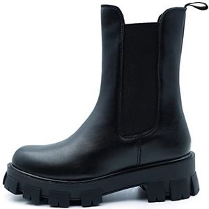 Bonateks Dames DERBBOOT100007 Fashion Boot, zwart, 37 EU, zwart, 37 EU