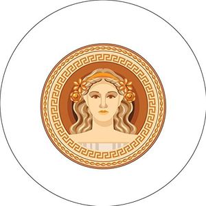 Bonateks, Ronde muismat, digitale print, antislip onderkant, voor kantoor en thuis, diameter 22 cm