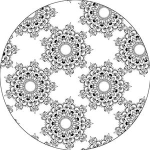 Bonateks, Tapis de souris rond imprimé numérique avec fond antidérapant pour bureau et maison - Diamètre : 22 cm