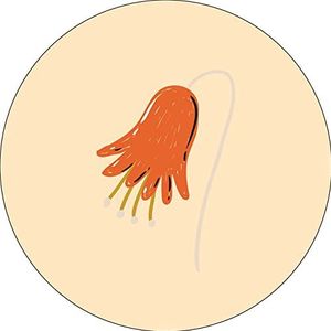 Bonateks, Ronde muismat, digitale print, antislip onderkant, voor kantoor en thuis, diameter 22 cm