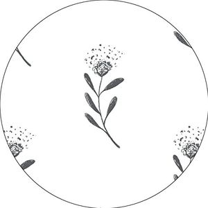 Bonateks, Ronde muismat, digitale print, antislip onderkant, voor kantoor en thuis, diameter 22 cm