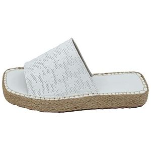 Bonateks Dames DERBTRLK100009 Wedge Sandal, wit, 39 EU, wit, 39 EU