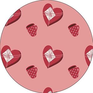 Bonateks, Ronde muismat, digitale print, antislip onderkant, voor kantoor en thuis, diameter 22 cm